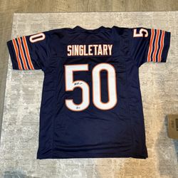 Mike Singletary Signer Chicago bears Jersey Beckett COA