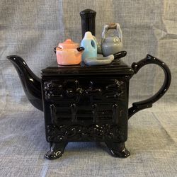 Vintage Stove Stop Ceramic Tea Pot 
