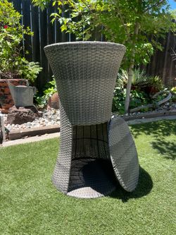 Outdoor Wicker Cooler Side Table