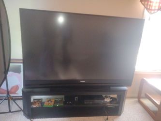 60-in TV with TV stand