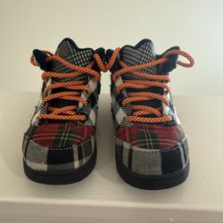 Jordan Toddler's 5 Retro Plaid Black/Total Orange 