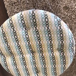 Big Upholstered Ottoman Multicolor