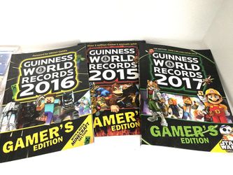 Guinness World Records 2016, 2015, And 2017 Gamer's Edition Books