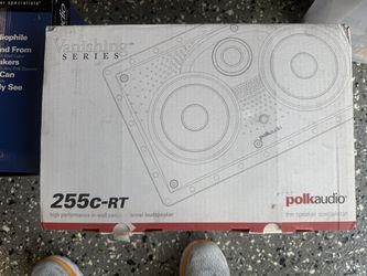 2- Polk Audio 255c-RT In-Wall Speakers, The Vanishing Series, White