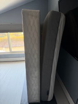 Queen Bed Frame/box/Serta Mattress . Good condition