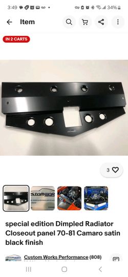 1970 CAMARO RADIATOR CLOSEOUT PANEL