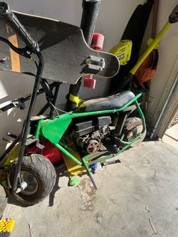 Two Coleman pit bikes, one Coleman go kart Two Coleman pit bikes, one Coleman go kart