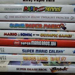 Nintendo Wii Games Mario, Sonic, Smash, Zelda, Wario Prices In Discription 