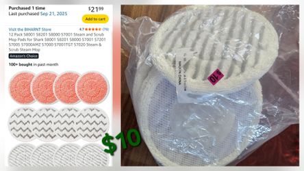 Shark steam & scrub mop pads