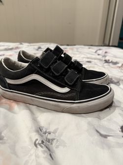 Black vans strap shoes 