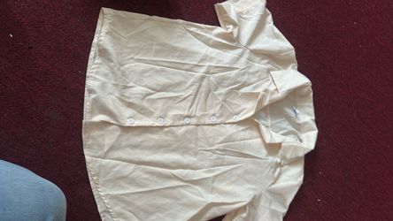 Cream Button-Up Dress Shirt