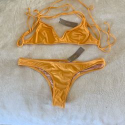 JCrew Gold Bikini Set