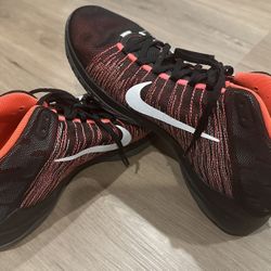 Nike Zoom Ascention Mens Sz. 10.5 Black/Orange Basketball Shoes Sneakers