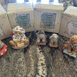 Cherished Teddies 5 pieces Seal, Andy, Sheep, Donkey and Lion. $60