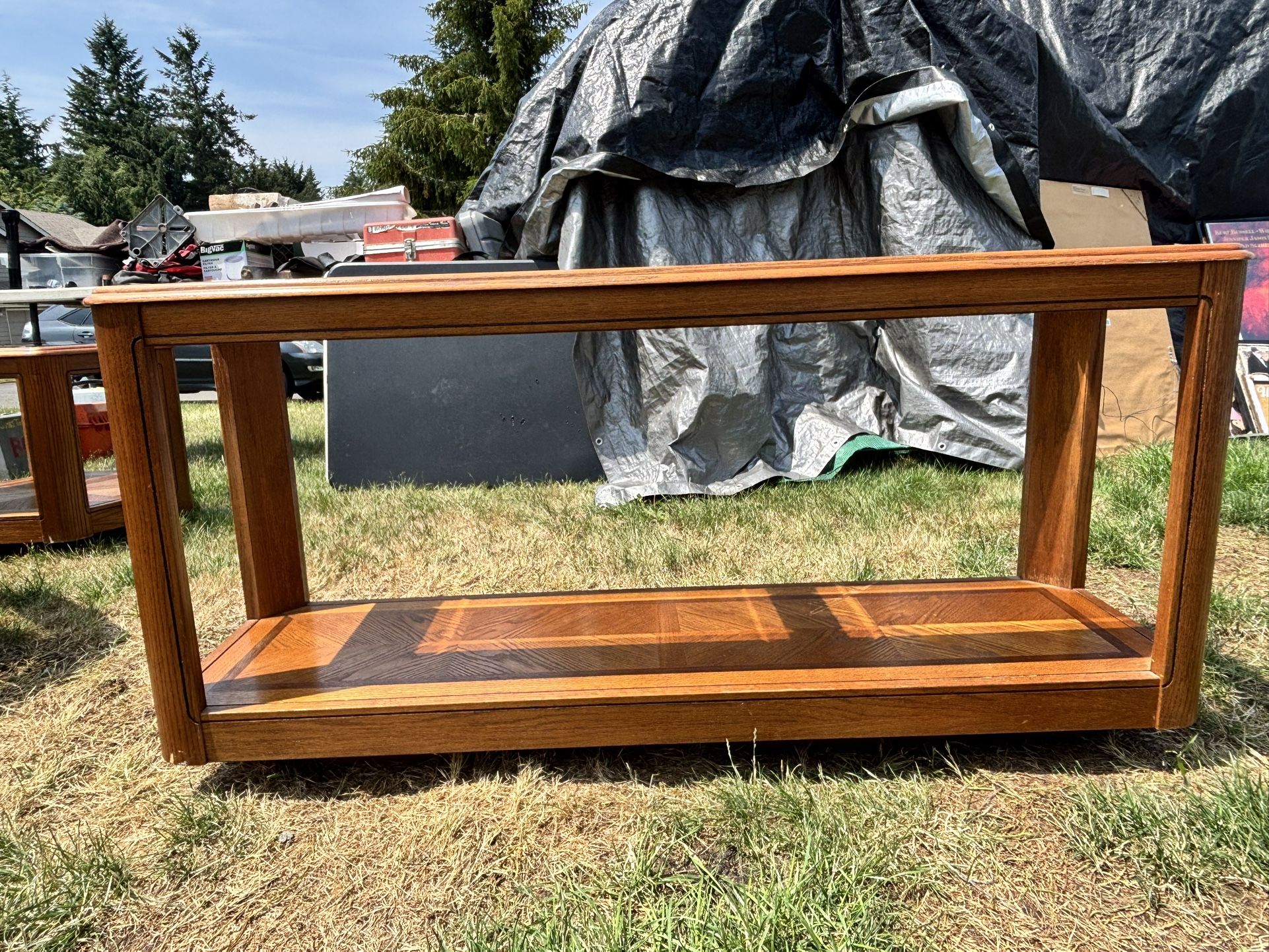 Oak Entryway Table and End Tables