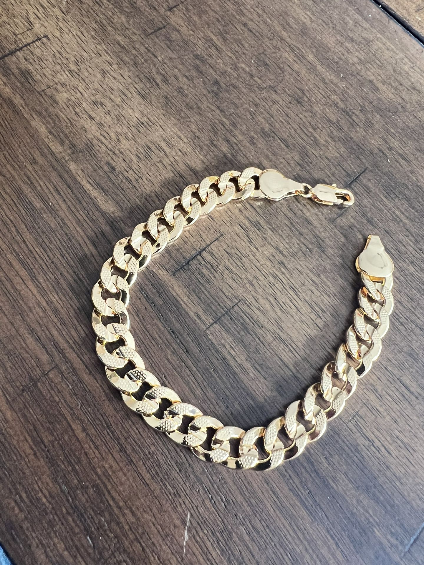 Gold Plated Cuban Bracelet 8 1/2