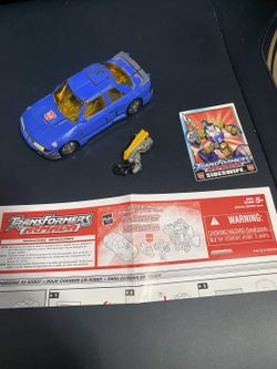 Transformers Armada Sideswipe Car Figure Nightbeat Card Instructions