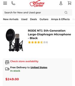 The RØDE NT1 5th Generation microphone