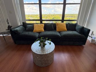 Modular Sectional Sofa, 112.2 Inch Rectangle Shaped Couch Set with Armrests, 3-Seater Comfy Cloud Couches for Living Room