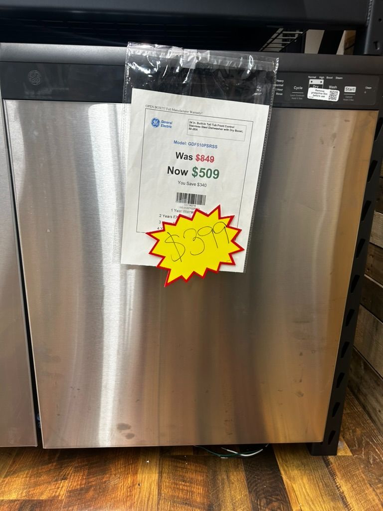 GE Dishwasher - One Year Warranty Included