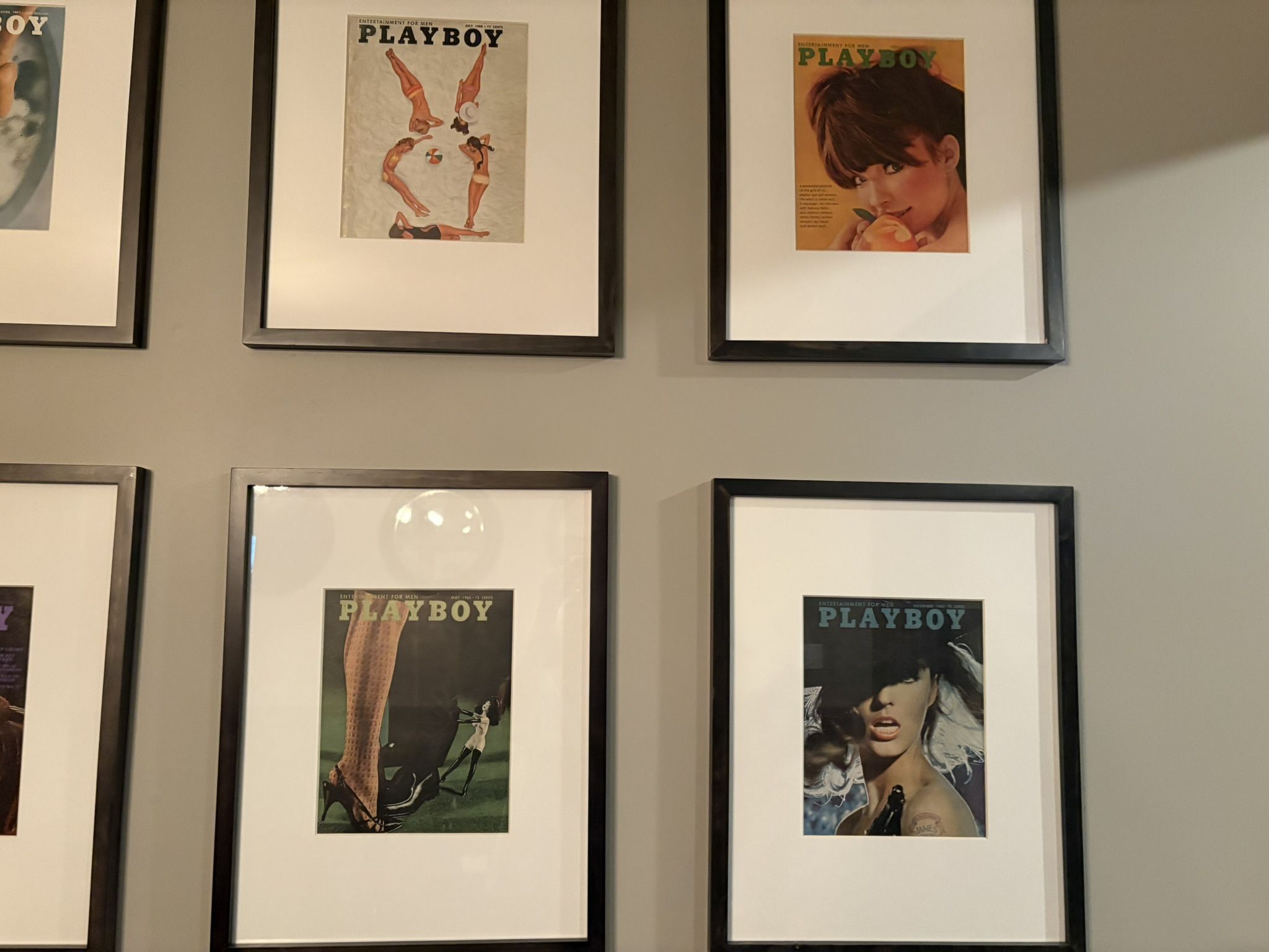 10 Framed Vintage Playboy Covers - Original