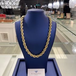 Chain Rope  14 K 12 Mm Wide 24 Inch 