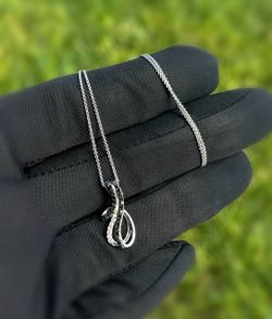 Jewelry 14k solid white gold natural black/white diamond 0.50CTW. anchor necklace chain 16.00" 4.00mm width