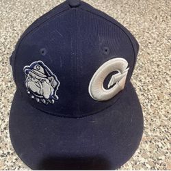 Mens George Town NBA  Blue Fitted Hat 