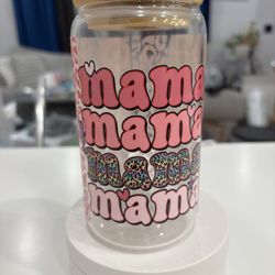 Custom “Mama” Glass Jar – Cute, Trendy & Gift-Ready! 