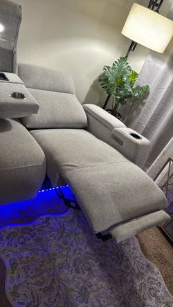 Couch with two recliners