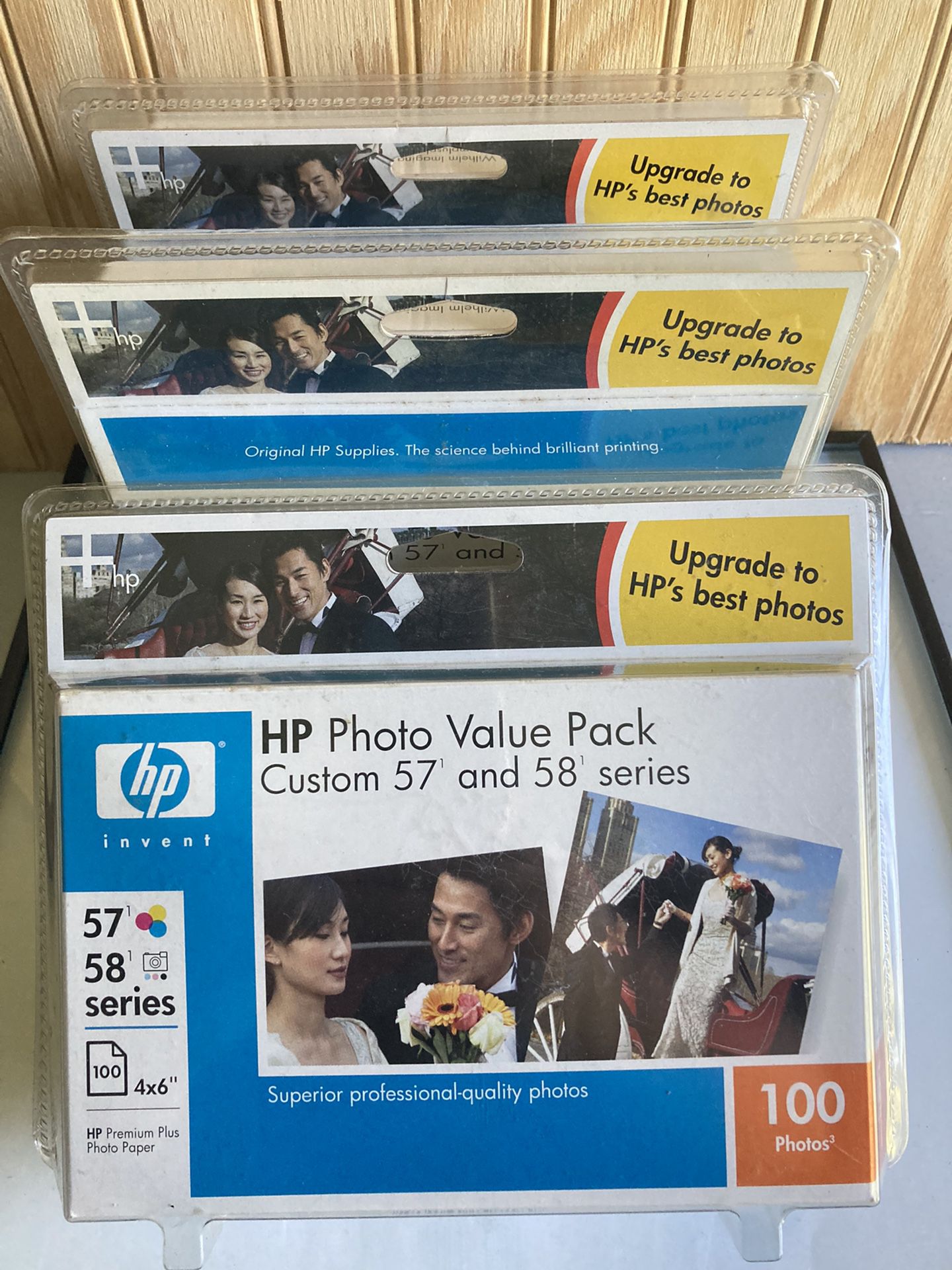 HP Photo Value Pack 57 & 58 Series + 100 Photo Paper Exp 05/07 (set of 3)