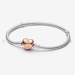 Pandora Bracelet Moments Heart & Snake Chain Bracelet