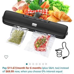 Vacuum Sealer Machine Food Vacuum Sealer Automatic Air Sealing System for Food Storage Dry and Moist Food Modes Compact Design 12.6 Inch with 15Pcs Se