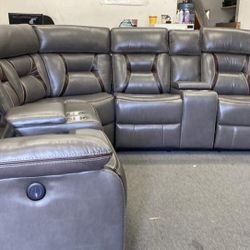 New Gray Power Recliner Sectional Couch ! Free Delivery π ! Zero Down Financing !