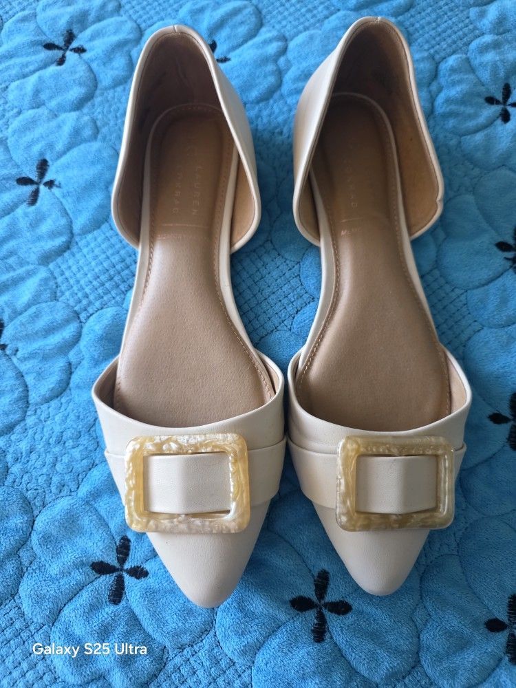 Beige Flats Size 10