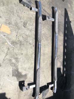 Chrome running boards.