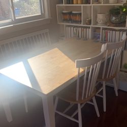 Table, Bench, & Two Chairs 