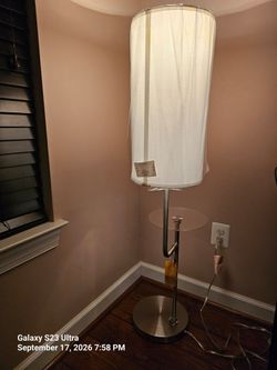 Floor Lamp with Glass Side Table