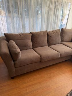 L brown couch