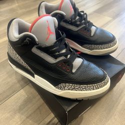 Jordan 3 Black Cement Men’s Size 9.5