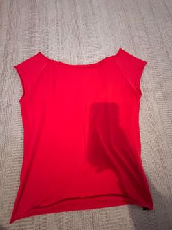 Red boatneck top
