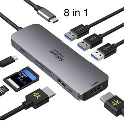 Docking Station Dual DisplayPort, Selore USB c hub with 2 displayport, HDMI, 3*USB 3.0,100W PD,SD & TF Slot, 9 in 1 2 dp Multiport Adapter for MacBook