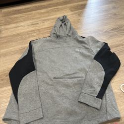 Puma Men's Evostripe Pullover XL Sweatshirt | Adjustable Hoodie Zipper Pocket