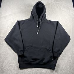 Pro Club Heavy Weight Pull Over Hoodie Men's Size L Black Jacket Drawstring Y2K
