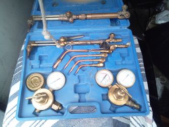 HD Oxygen Acetylene Welding Cutting Outfit Torch Set Victor Type w/Gauges