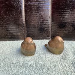 Vintage Solid Brass Bird paper weights