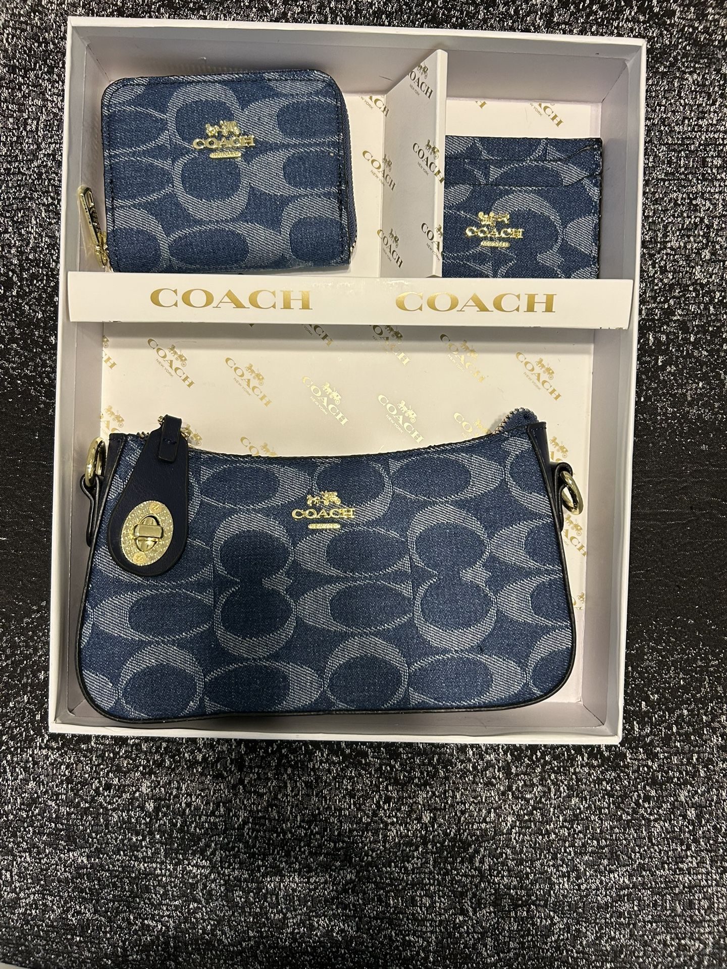 🔥 Coach Style Denim Bag Set – $100 (Firm) 🔥
