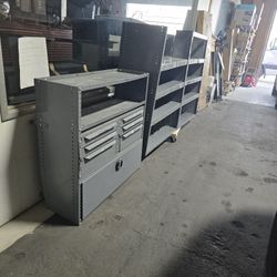 STEEL VAN TOOL BOX SHELF SYSTEM