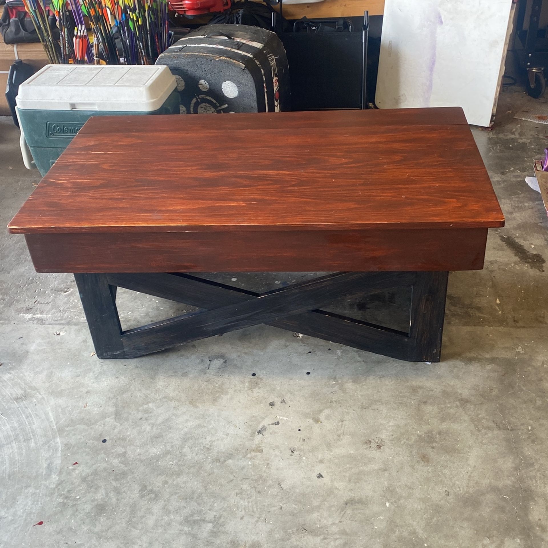 Hardwood Coffee Table With Storage—100% Hardwood