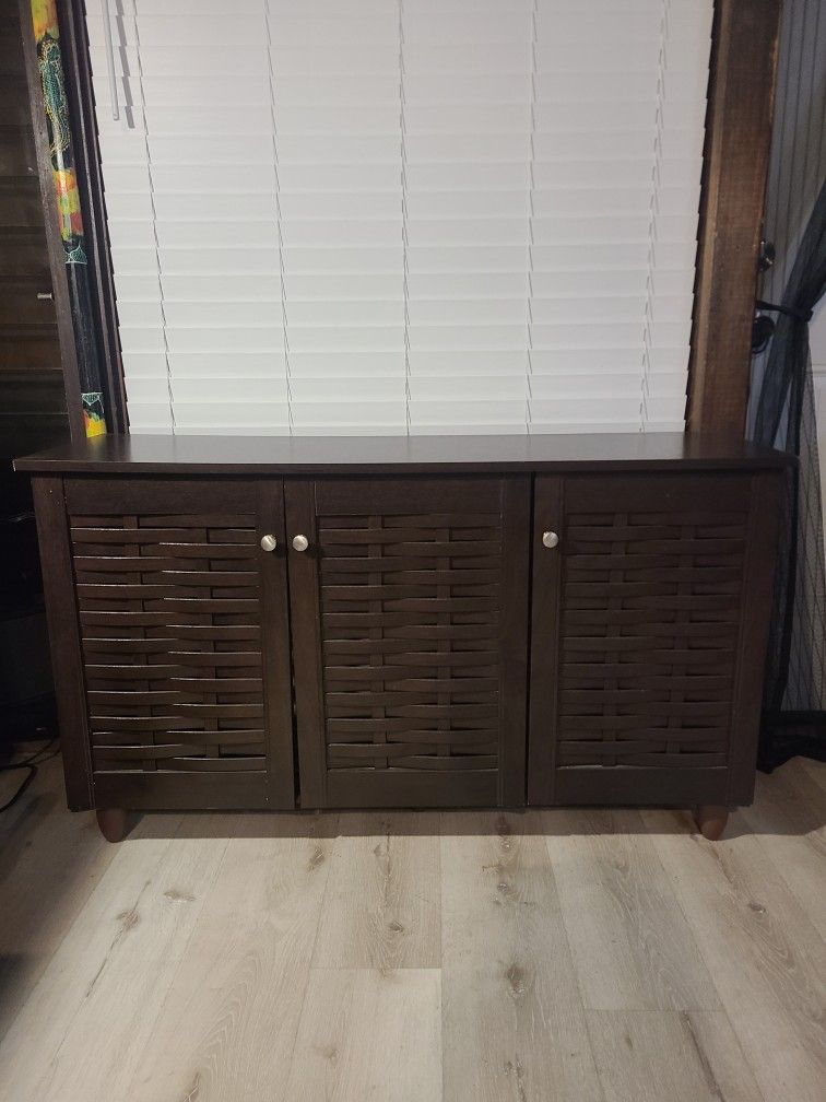 3 Door Wooden Storage Cabinet